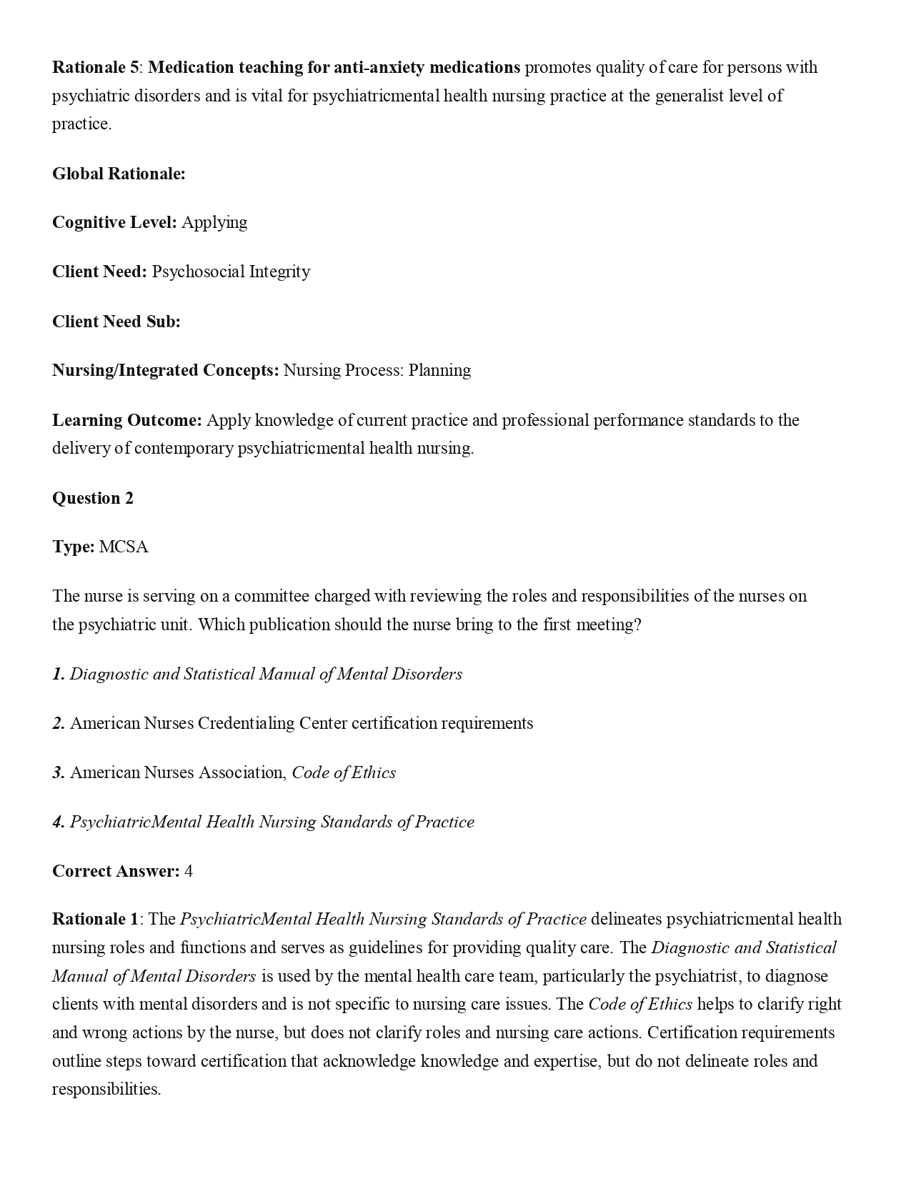 Test Bank for Psychotherapy for the Advanced Practice Psychiatric Nurse Third Edition by Kathleen Wheeler - Image 3