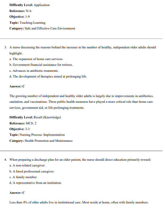 Test Bank for Nursing for Wellness in Older Adults 9th Edition By Carol A Miller - Image 3