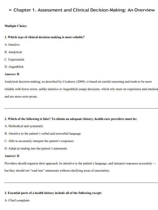 Test Bank for Advanced Assessment: Interpreting Findings and Formulating Differential Diagnoses 5th Edition by Goolsby and Grubbs - Image 3